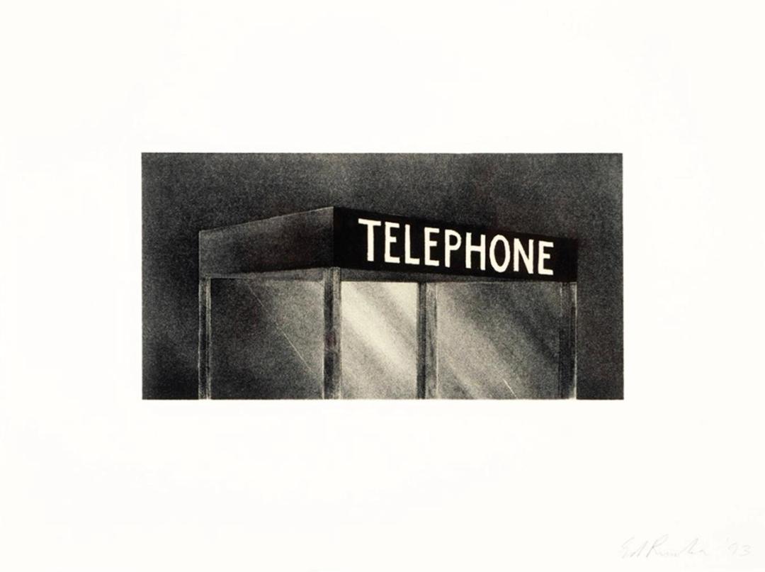 Ed Ruscha Telephone (Signed Print) 1993 | MyArtBroker