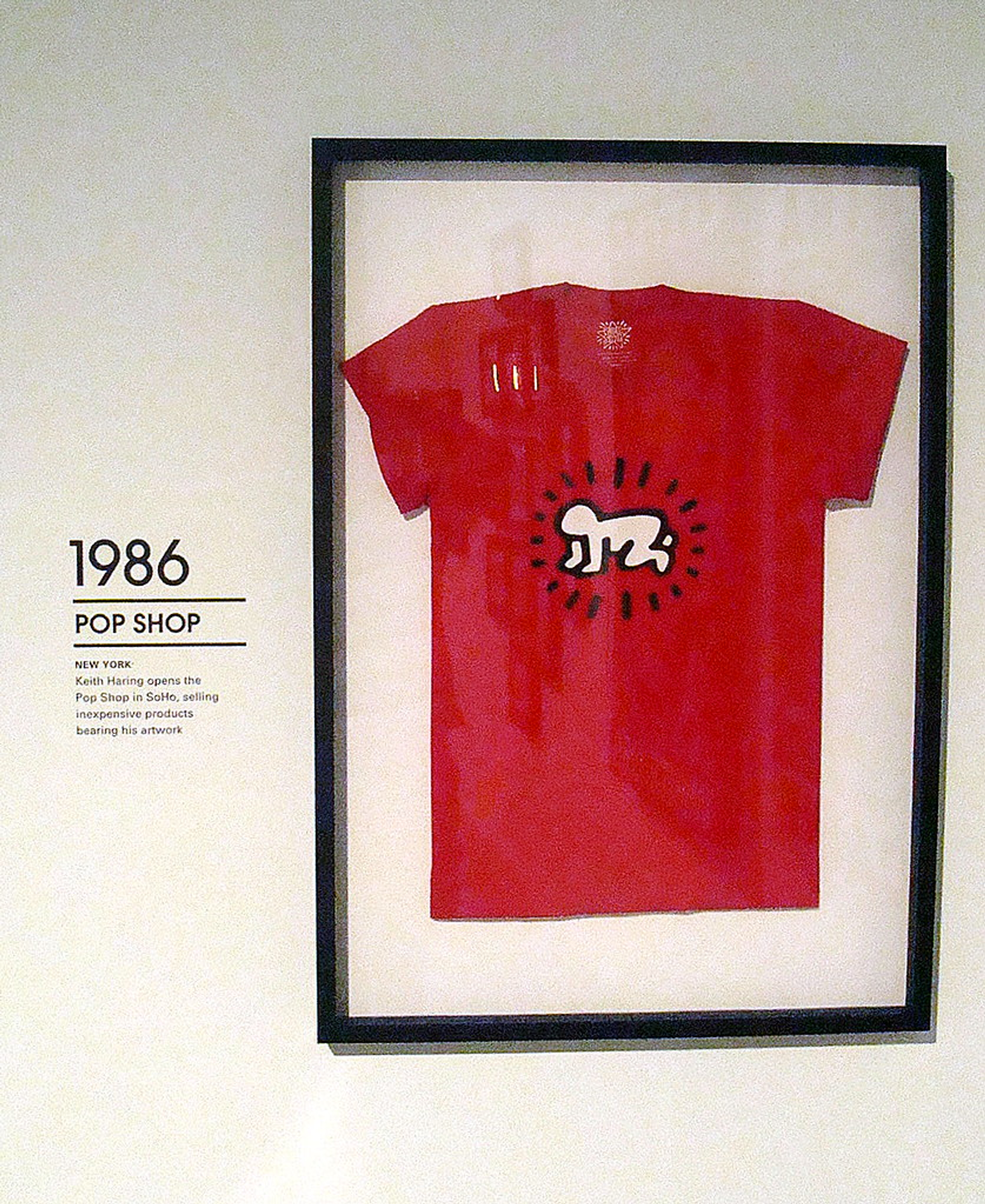 An image of one of Keith Haring's original Pop Shop designs.