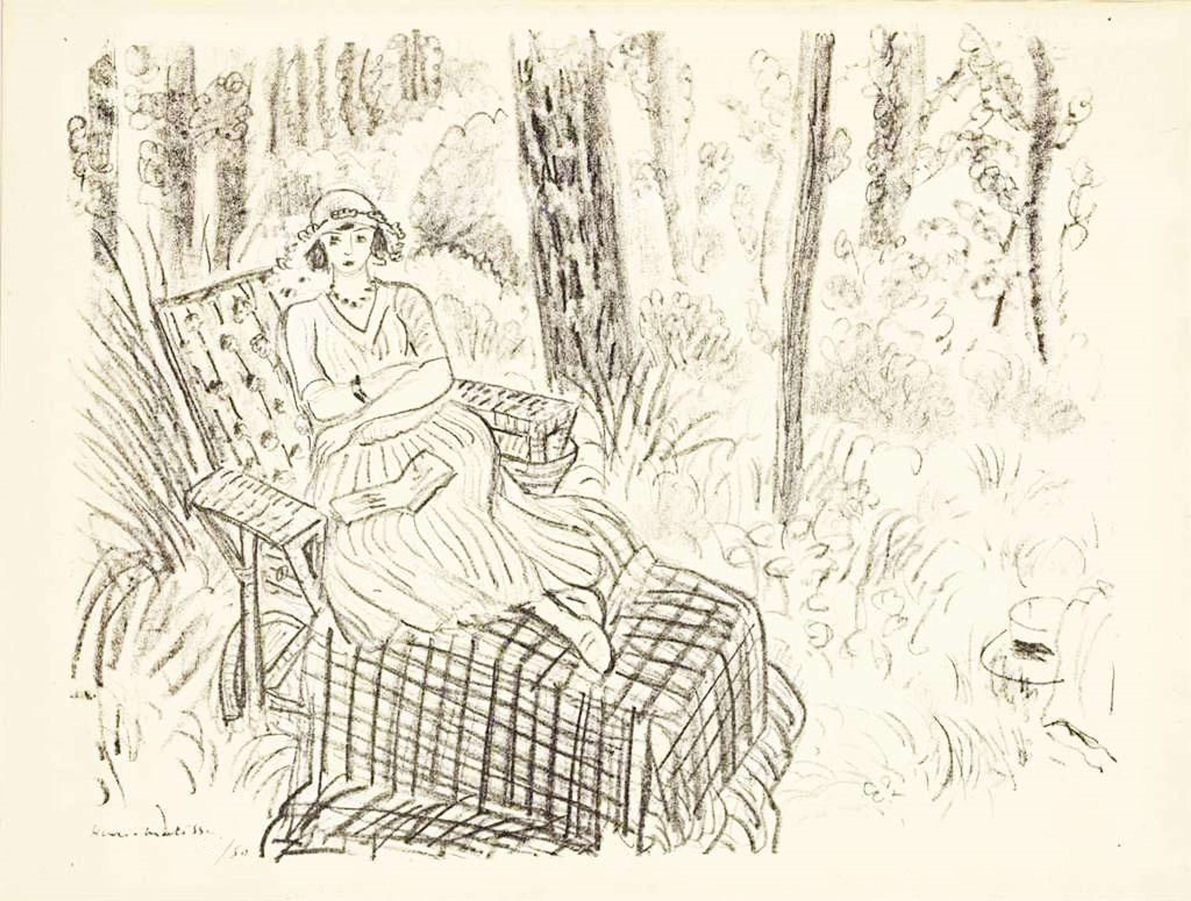 Jeune Fille À La Chaise-Longue Dans Un Sous-Bois - undefined by Henri Matisse 1922 - MyArtBroker