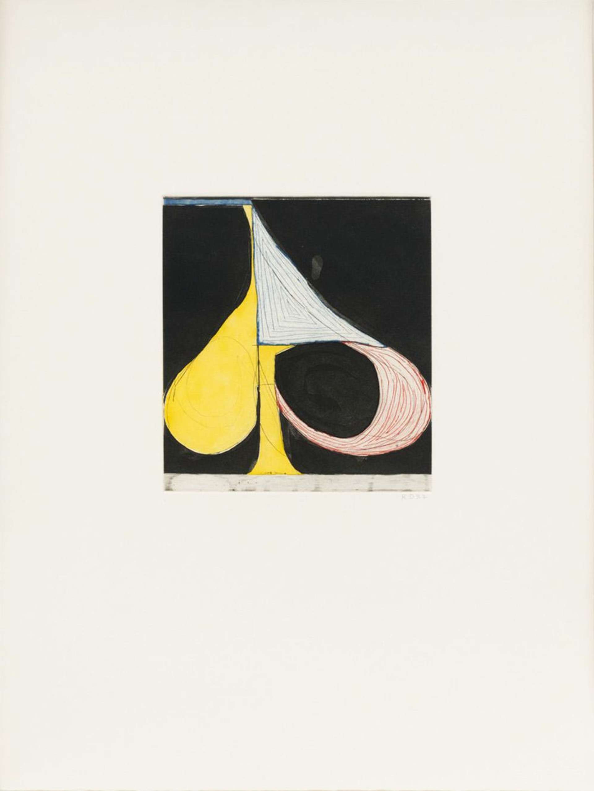 Tri-Color Spade - Signed Print by Richard Diebenkorn 1982 - MyArtBroker