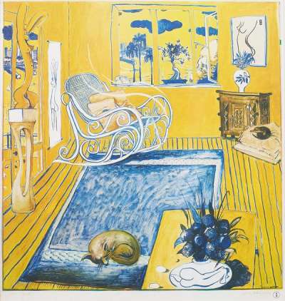 The Cat - Signed Print by Brett Whiteley 1980 - MyArtBroker