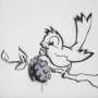 Banksy: Bird With Grenade - Mixed Media