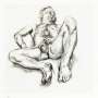 Lucian Freud: Naked Man On Bed - Signed Print