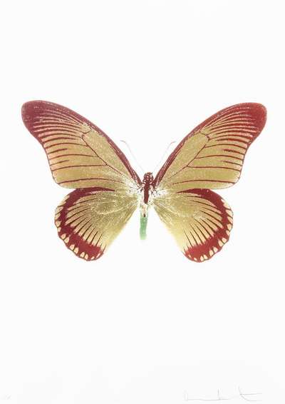 Damien Hirst: The Souls IV (chilli red, oriental gold, leaf green) - Signed Print