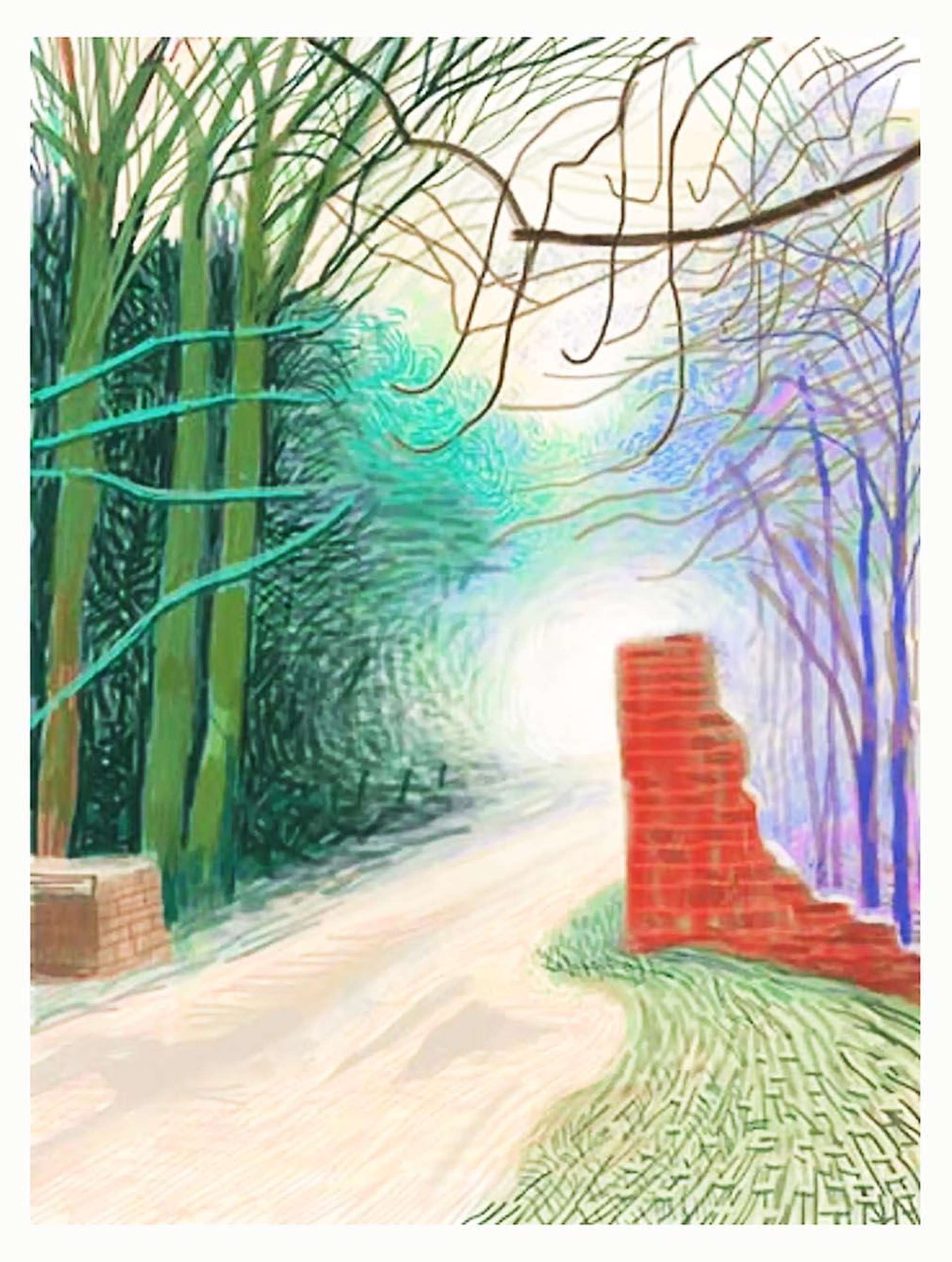 The Arrival Of Spring In Woldgate East Yorkshire 16th March by David Hockney - MyArtBroker