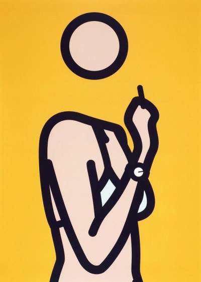 Julian Opie: Ruth With Cigarette 3 - Signed Print