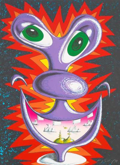 Beauty From Within - Signed Print by Kenny Scharf 1998 - MyArtBroker