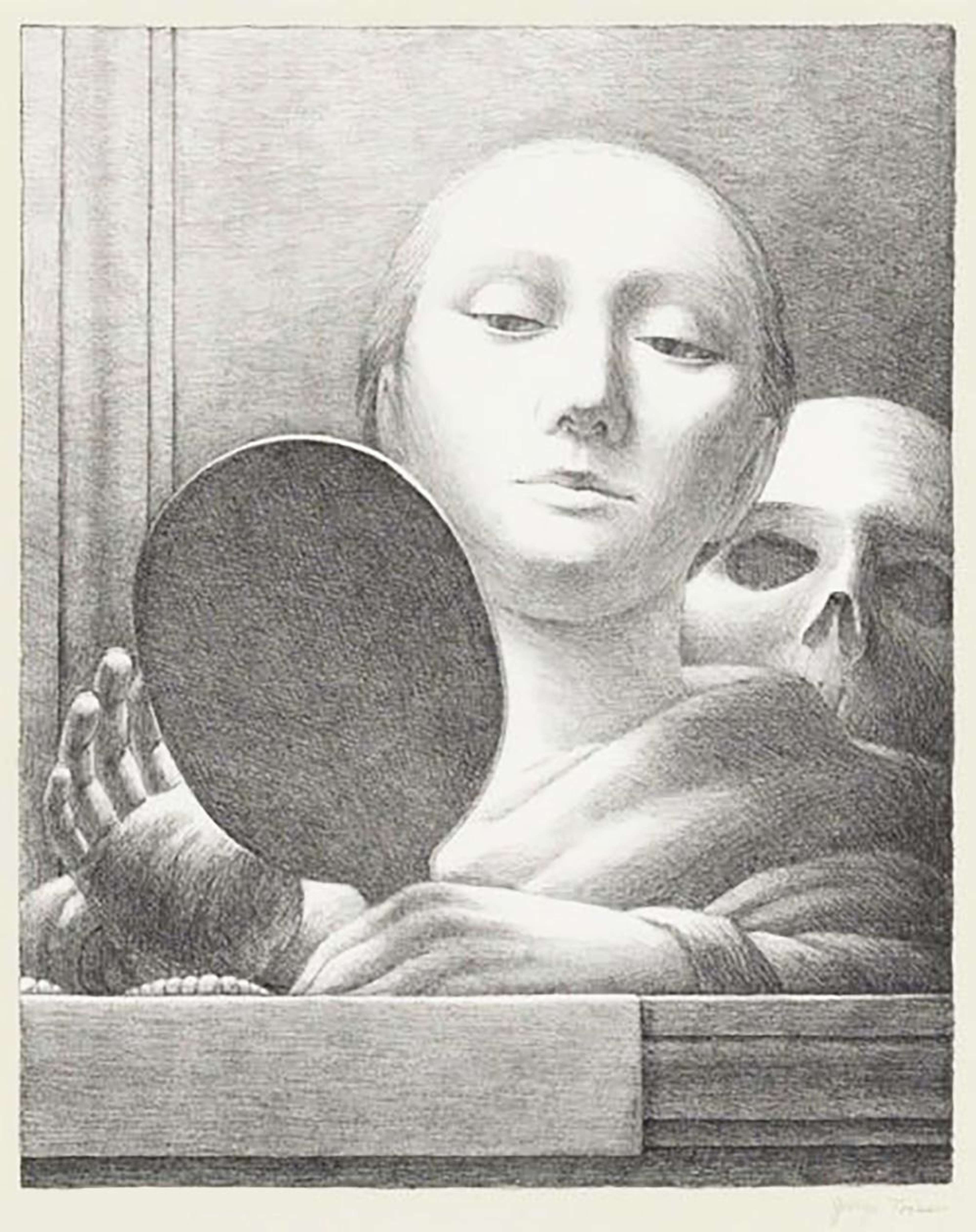 The Mirror - Signed Print by George Tooker 1978 - MyArtBroker