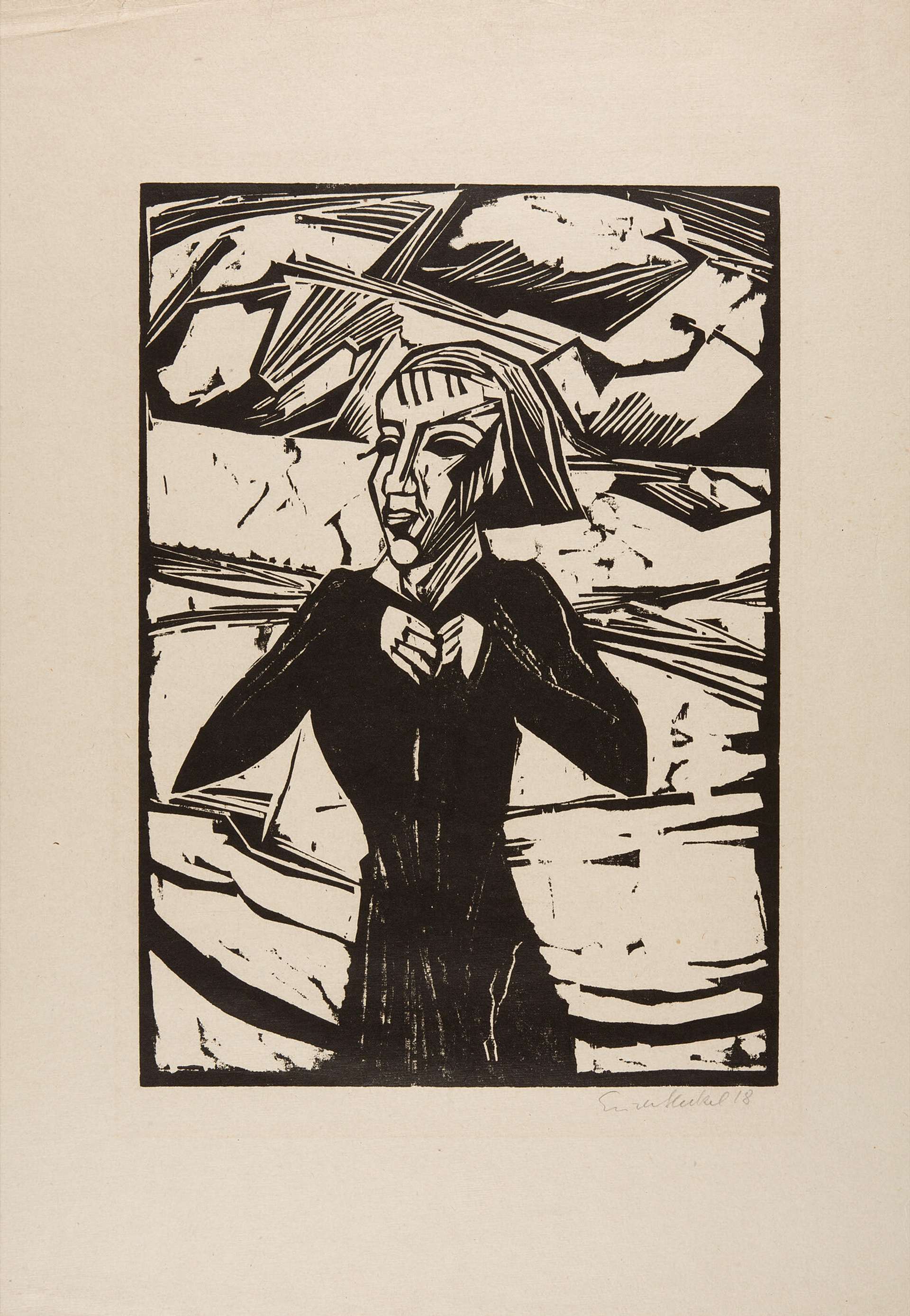 Girl By The Sea - Signed Print by Erich Heckel 1918 - MyArtBroker