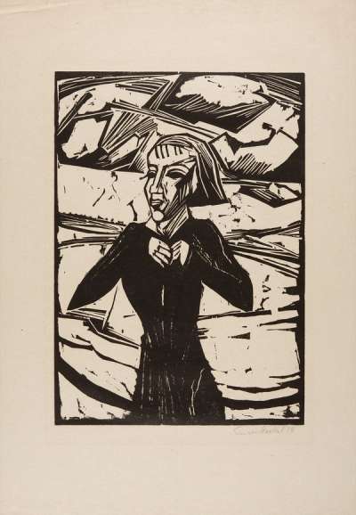 Girl By The Sea - Signed Print by Erich Heckel 1918 - MyArtBroker