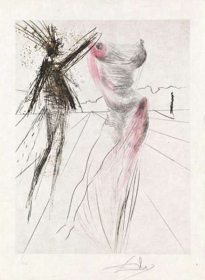 Salvador Dali: Faust By Goethe (portfolio) - Unsigned Print