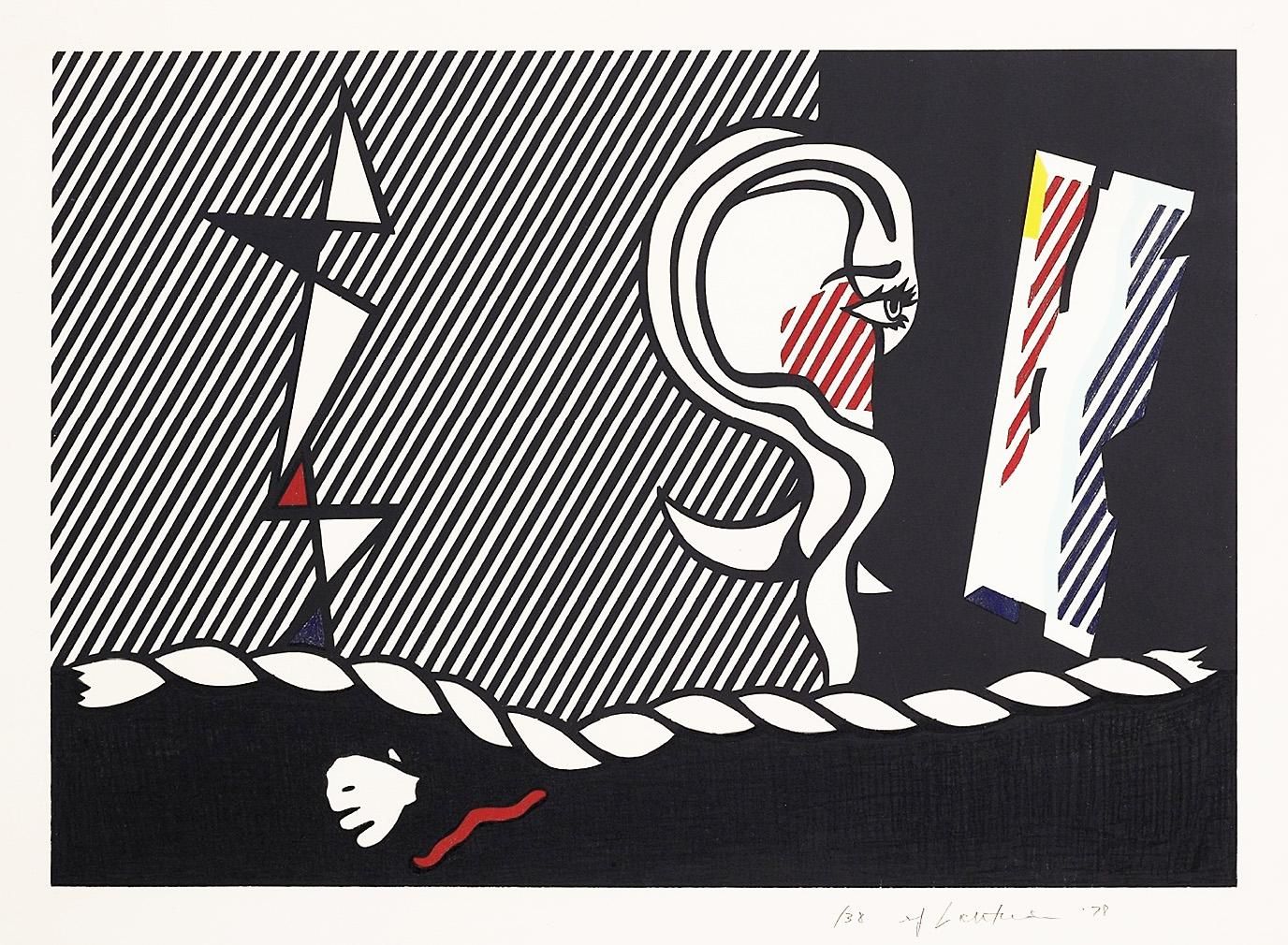 Roy Lichtenstein Figures With Rope (Signed Print) 1978 | For