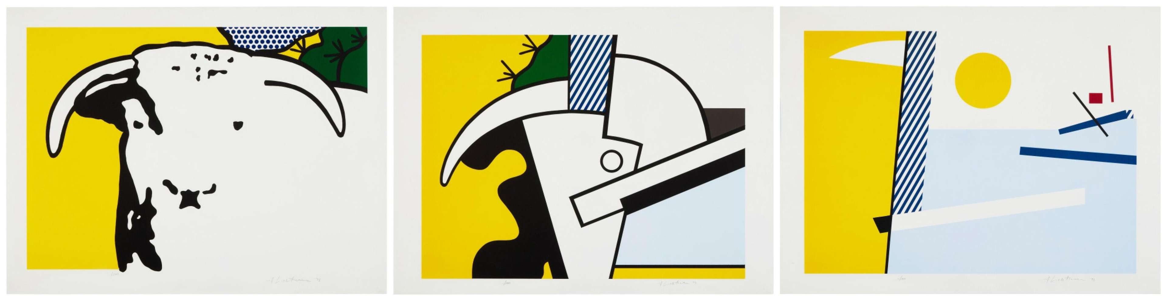 Bull Head Series (C. 123- 125) - Signed Print by Roy Lichtenstein 1973 - MyArtBroker