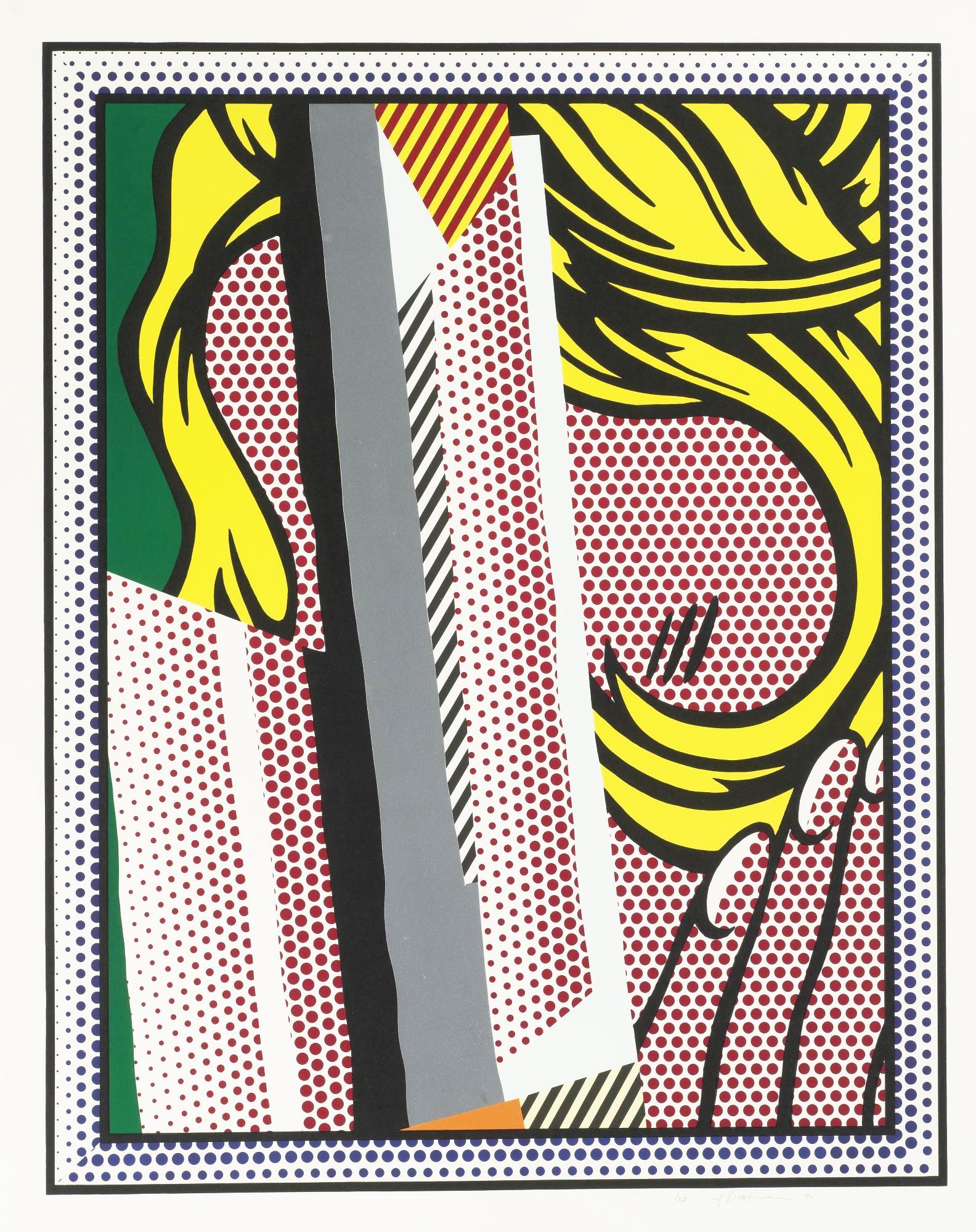 Roy Lichtenstein Reflections On Hair (Signed Print) 1990
