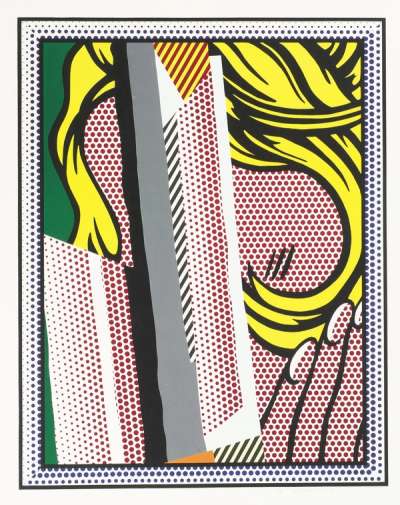 Roy Lichtenstein: Reflections On Hair - Signed Mixed Media