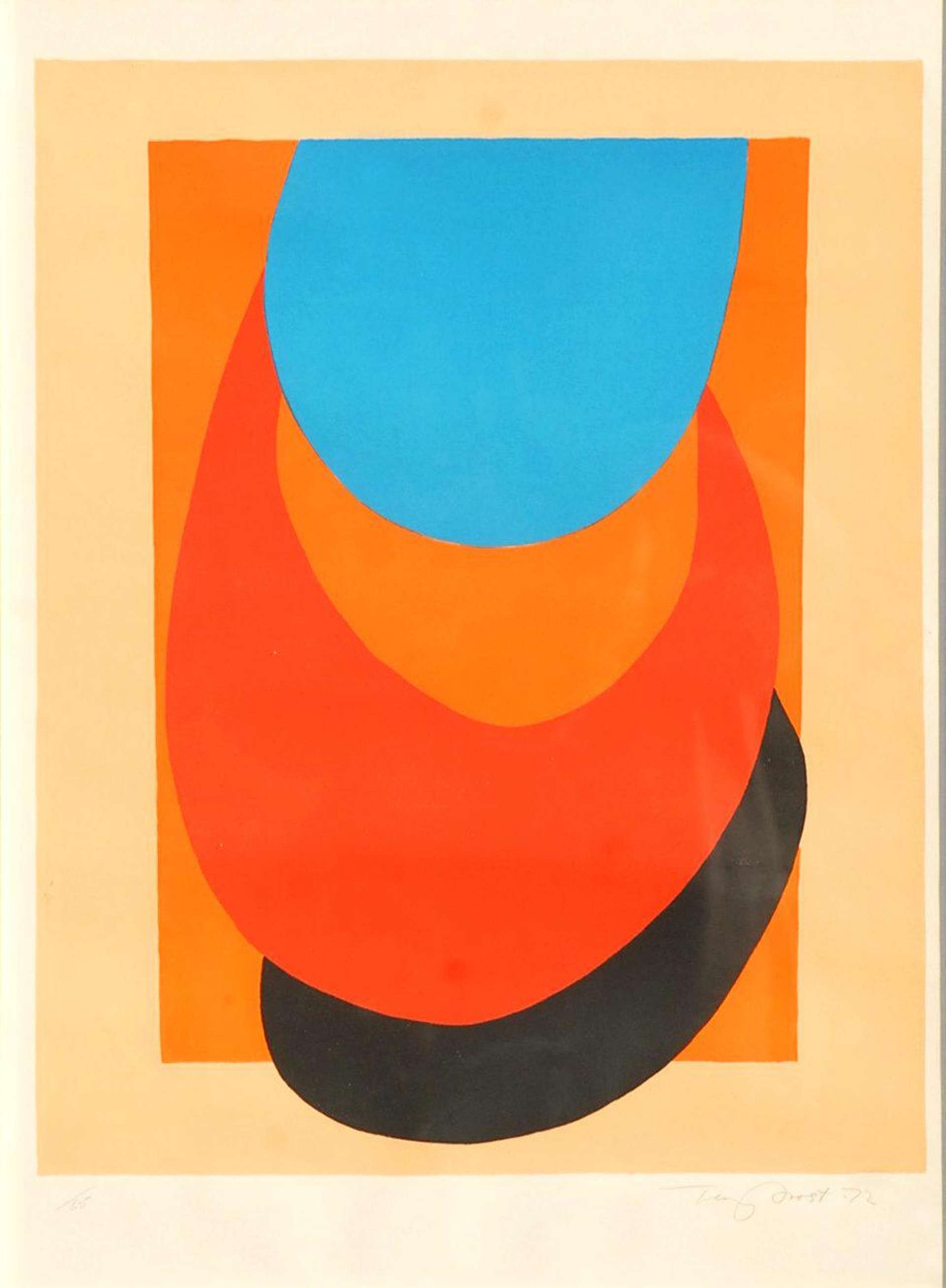 Straw Orange Blue - Signed Print by Sir Terry Frost 1972 - MyArtBroker