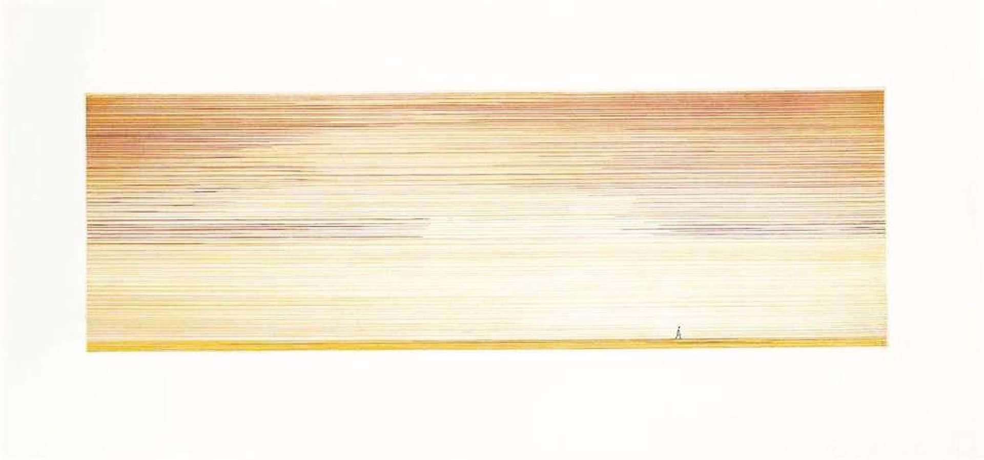Ed Ruscha: Man Walking Away From It All - Signed Print