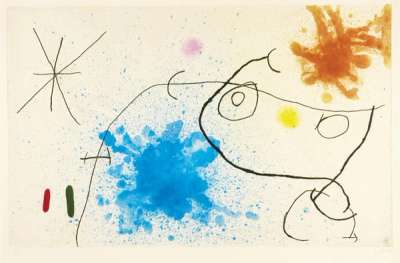 Joan Miró: Petite Fille Devant La Mer - Signed Print