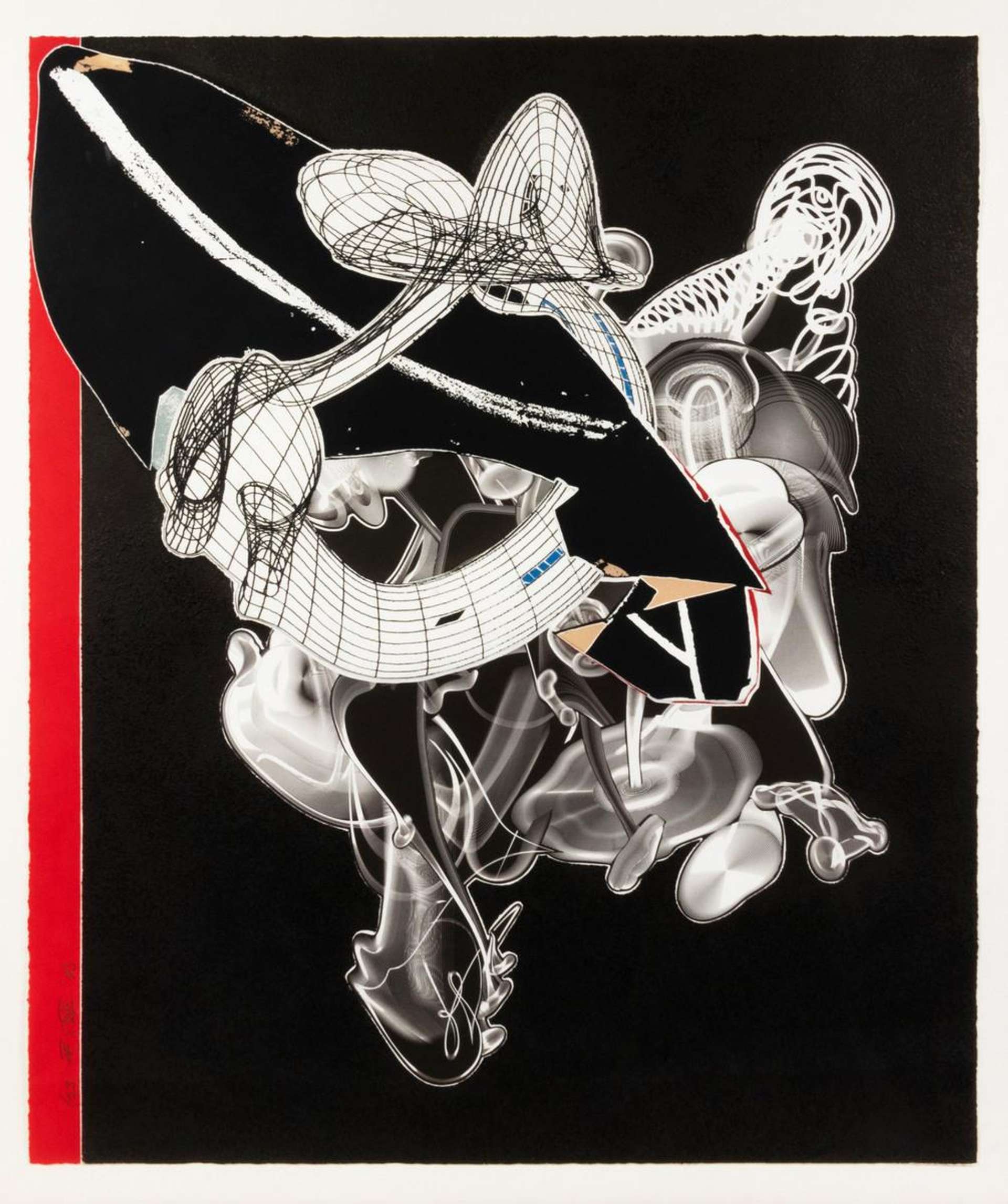 Frank Stella: Schwarze Weisheit For D.J - Signed Print