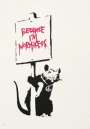 Banksy: Because I’m Worthless (red) - Unsigned Print