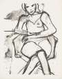 Richard Diebenkorn: Seated Woman With Crossed Hands - Signed Print