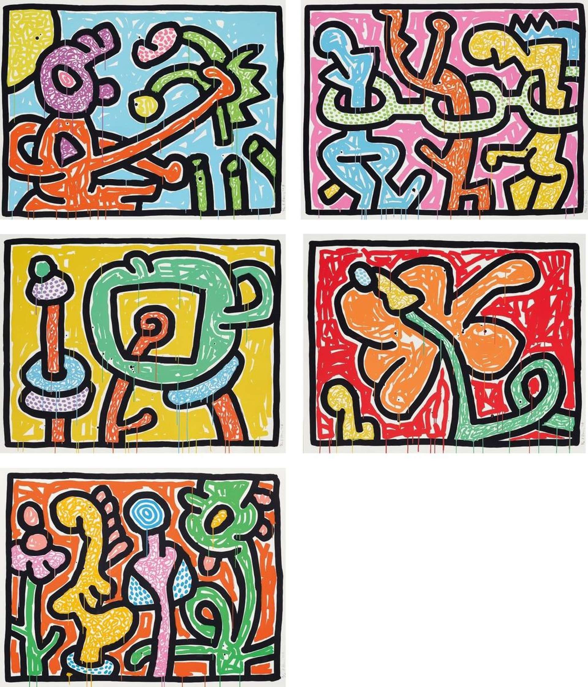 Flowers (complete set) by Keith Haring - MyArtBroker 