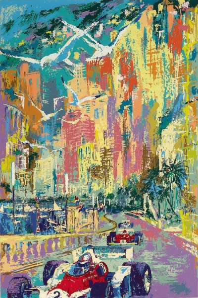 Grand Prix De Monaco - Signed Print by Leroy Neiman 1976 - MyArtBroker