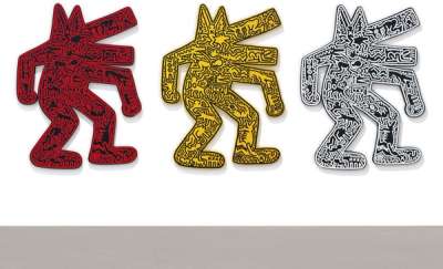 Dog (complete set) - Signed Mixed Media by Keith Haring 1986 - MyArtBroker