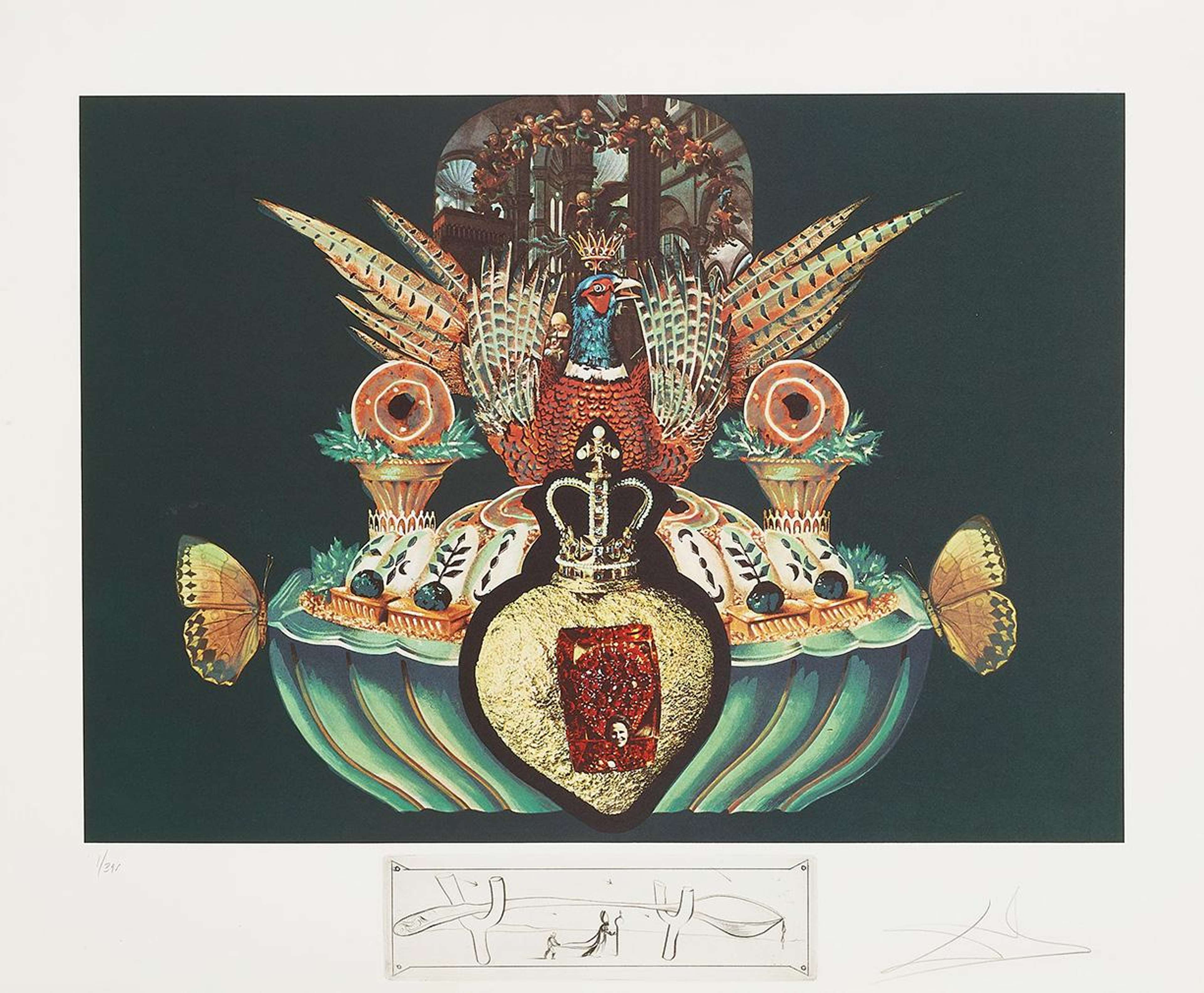Les Chairs Monarchiques - Signed Print by Salvador Dali 1977 - MyArtBroker