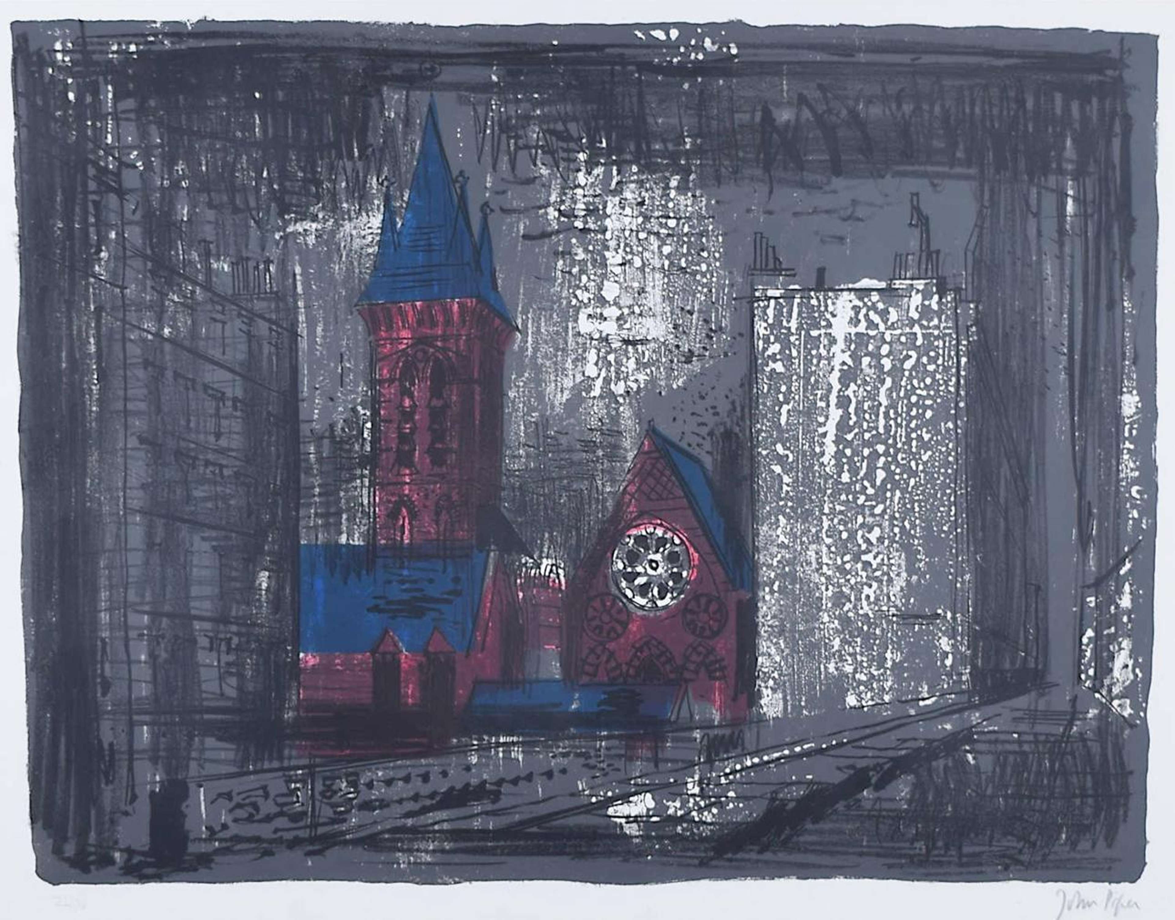 St James The Less, Westminster - Signed Print by John Piper 1964 - MyArtBroker