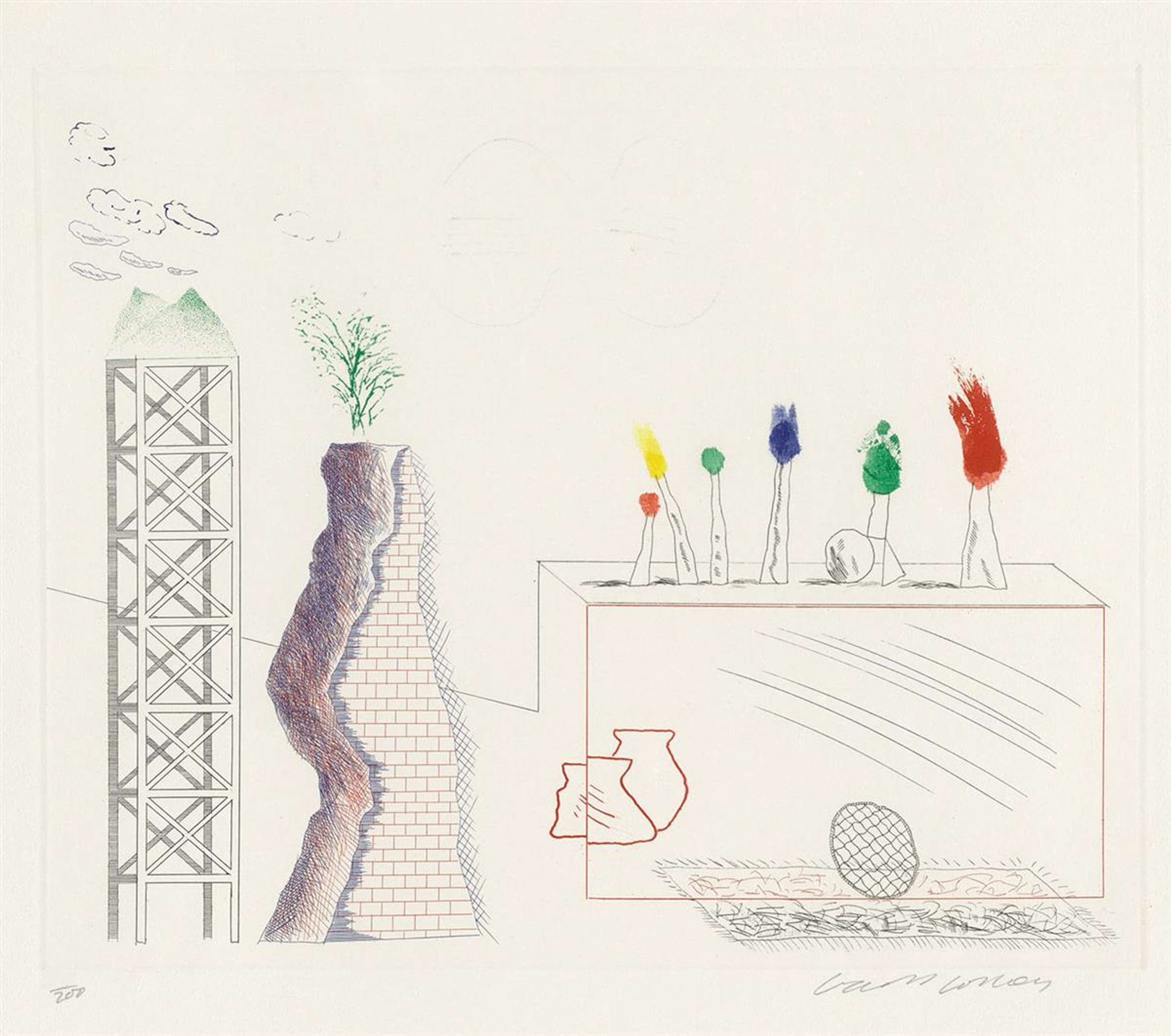 A Tune - Signed Print by David Hockney 1977 - MyArtBroker