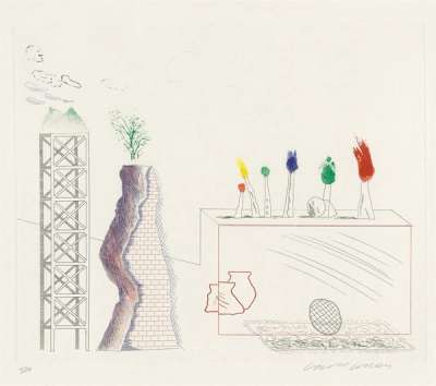 A Tune - Signed Print by David Hockney 1977 - MyArtBroker