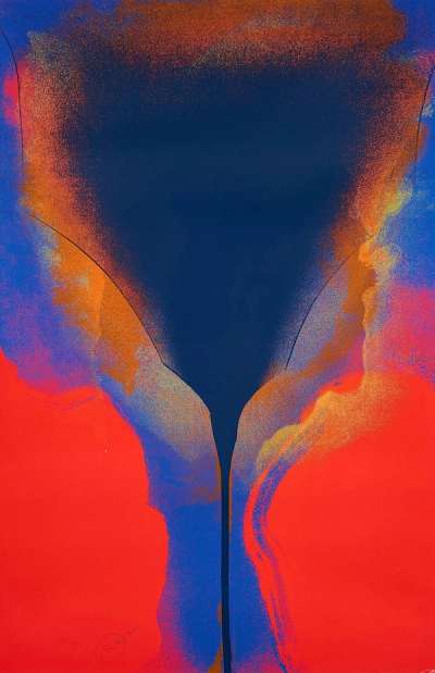 Schön Grün Und Violett II - Signed Print by Otto Piene 1972 - MyArtBroker