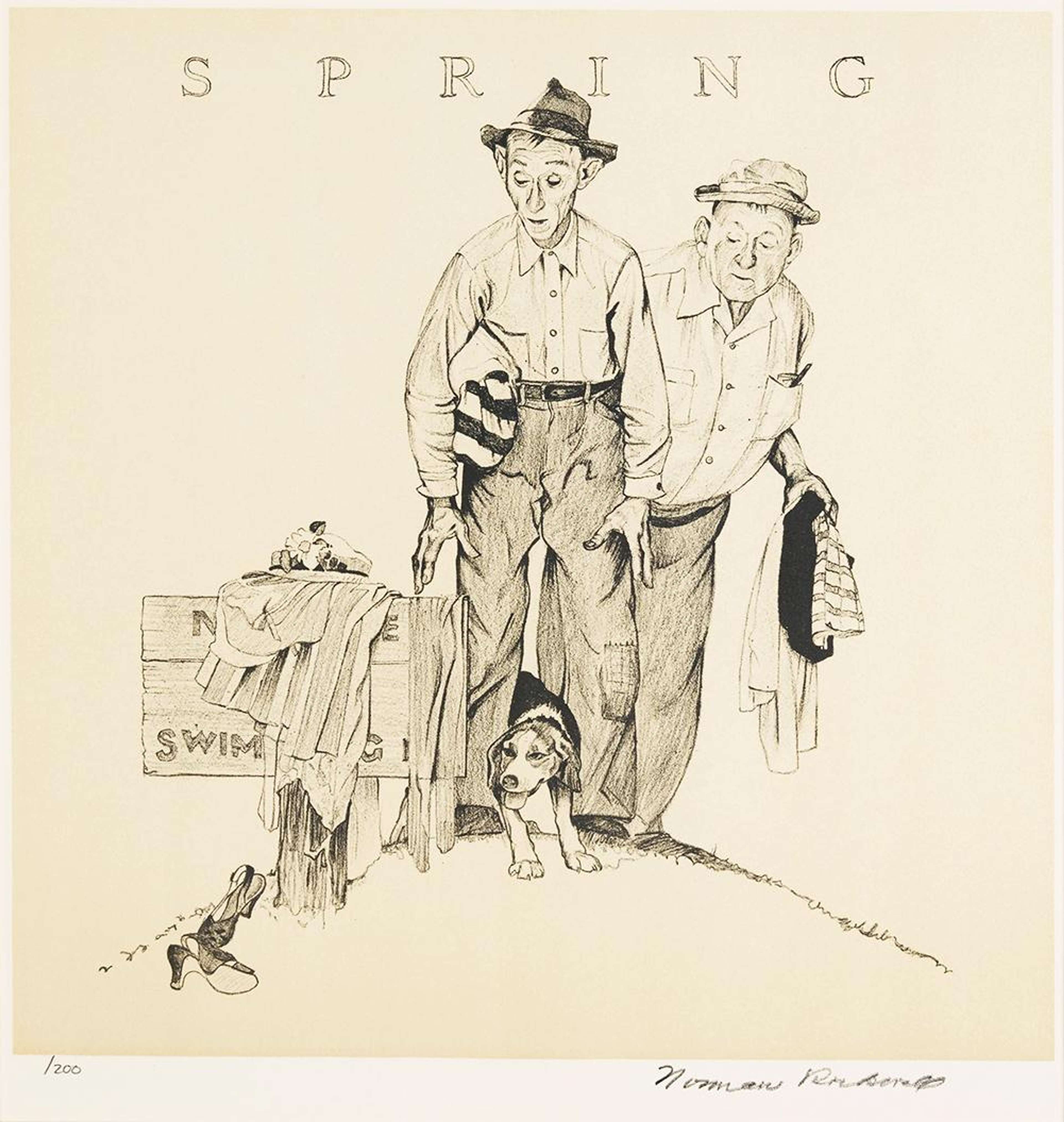 Spring - Signed Print by Norman Rockwell 1974 - MyArtBroker