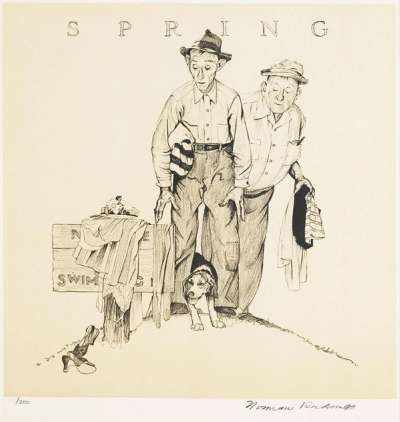 Spring - Signed Print by Norman Rockwell 1974 - MyArtBroker