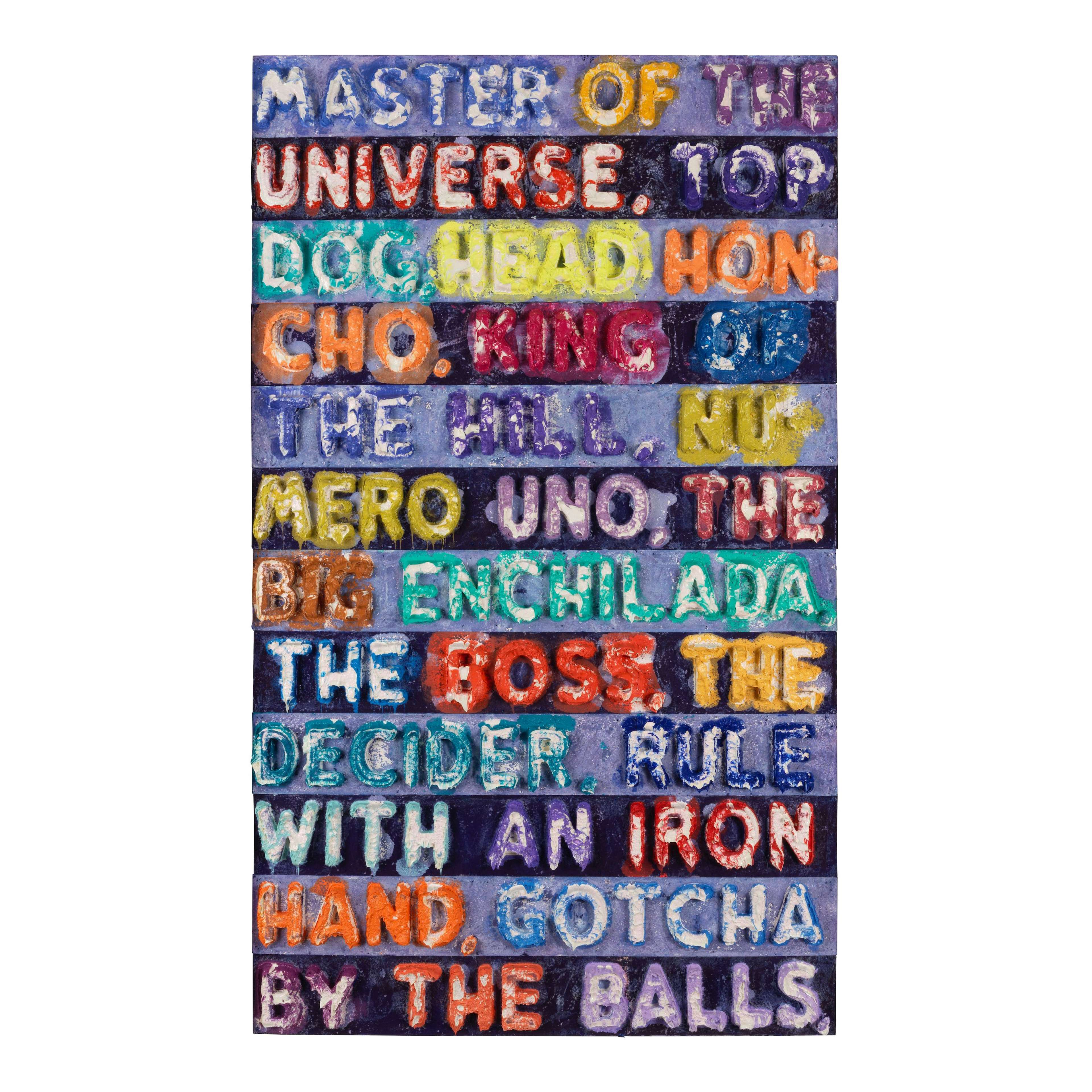 Master Of The Universe - Signed Mixed Media by Mel Bochner 2022 - MyArtBroker