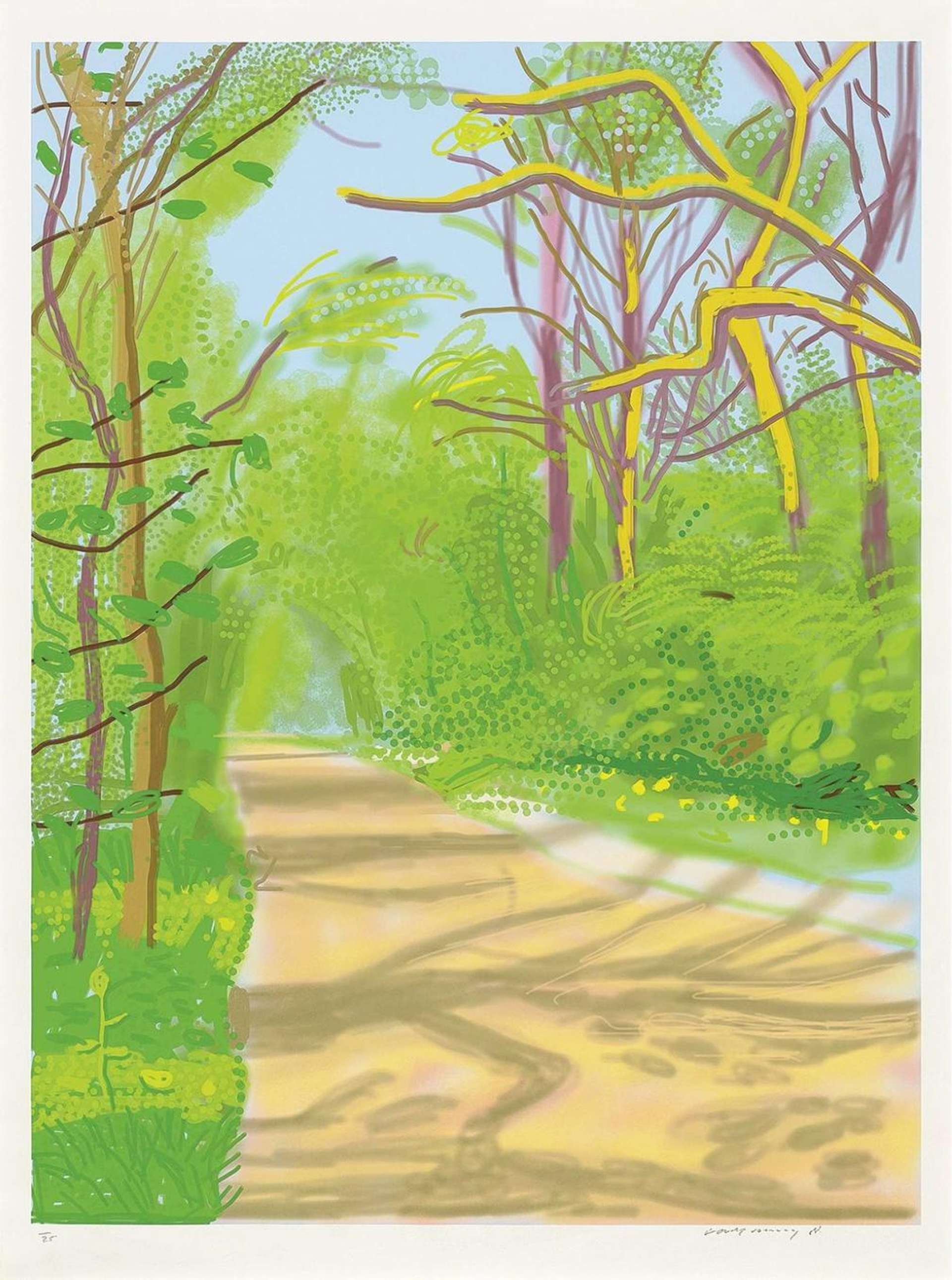 The Arrival Of Spring In Woldgate East Yorkshire 25th April 2011 by David Hockney 