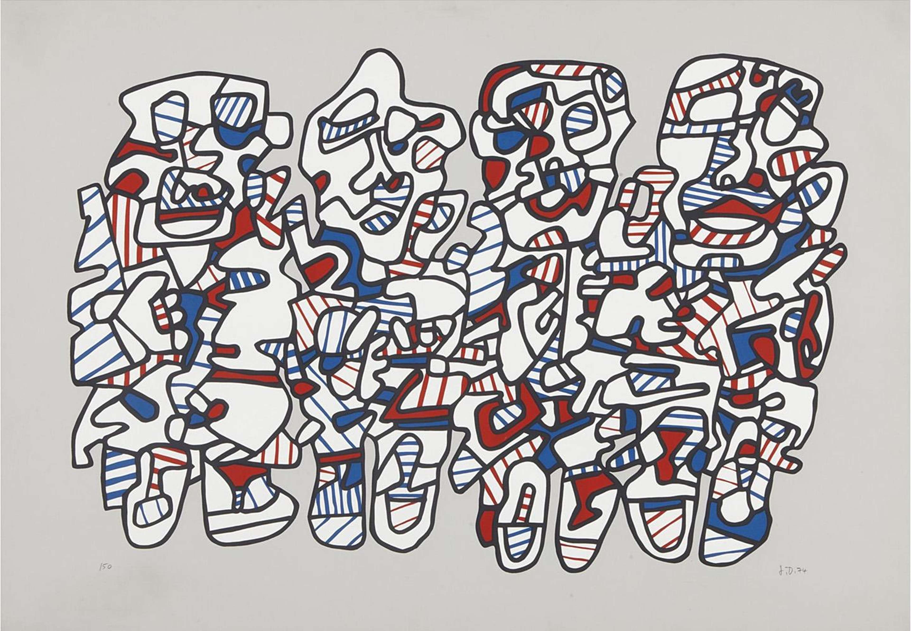 Quatre Personnages - Signed Print by Jean Dubuffet 1977 - MyArtBroker