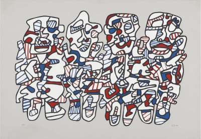 Quatre Personnages - Signed Print by Jean Dubuffet 1977 - MyArtBroker