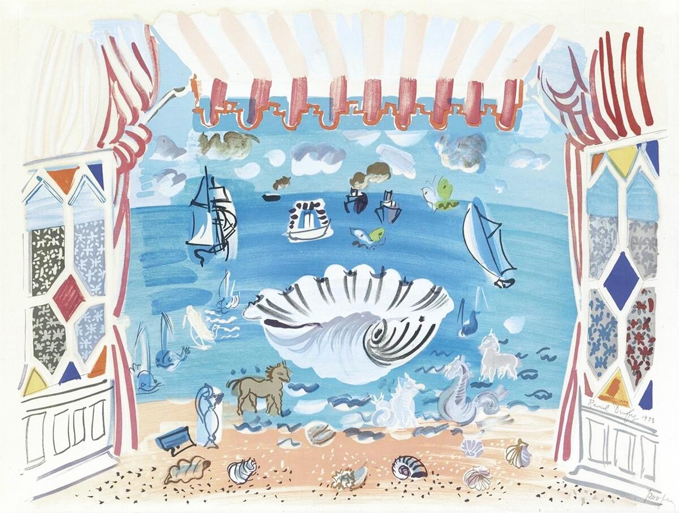 Raoul Dufy Rideau De Theatre Pour Le Ballet Palm Beach (Signed