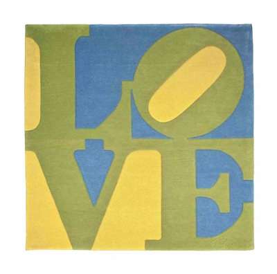 Robert Indiana: Spring Love (green, yellow and blue) - Wool