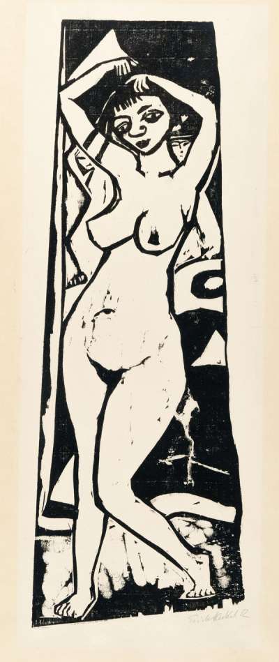 Standing Nude - Signed Print by Erich Heckel 1912 - MyArtBroker