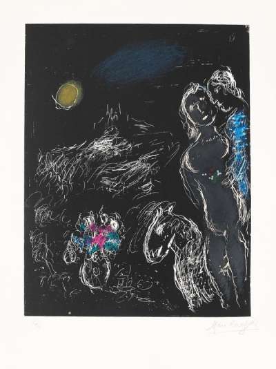 La Nuit De Saint Paul - Signed Print by Marc Chagall 1980 - MyArtBroker