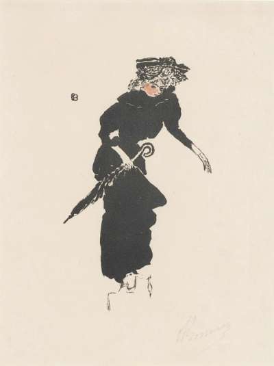 Femme Au Parapluie - Signed Print by Pierre Bonnard 1895 - MyArtBroker