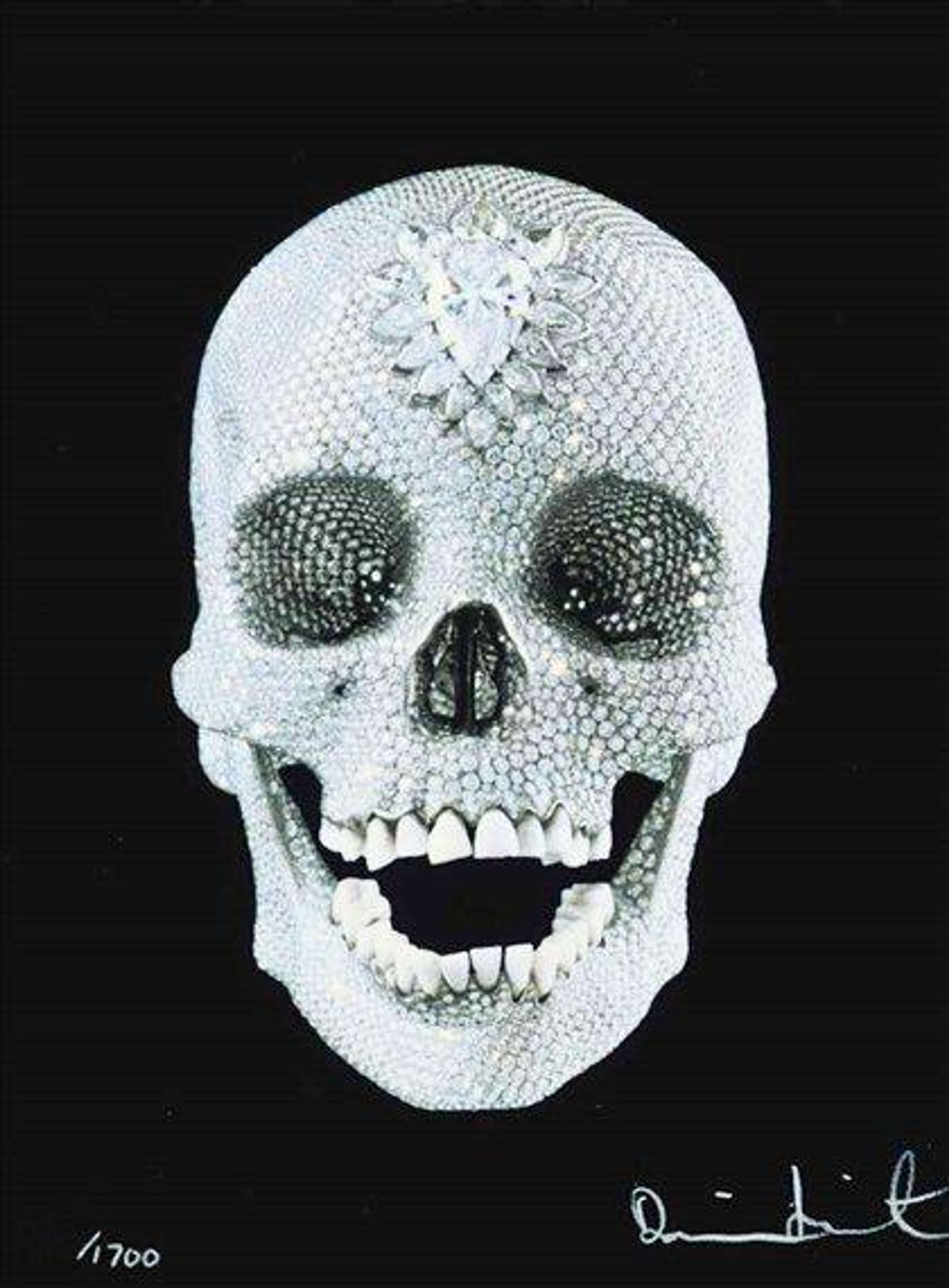 Bedazzled human skull 