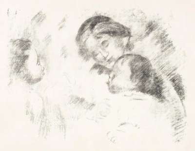 Une Mère Et Deux Enfants - Unsigned Print by Pierre Auguste Renoir 1905 - MyArtBroker