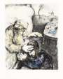 Marc Chagall: Jacob Blessed By Isaac (La Bible) - Signed Print