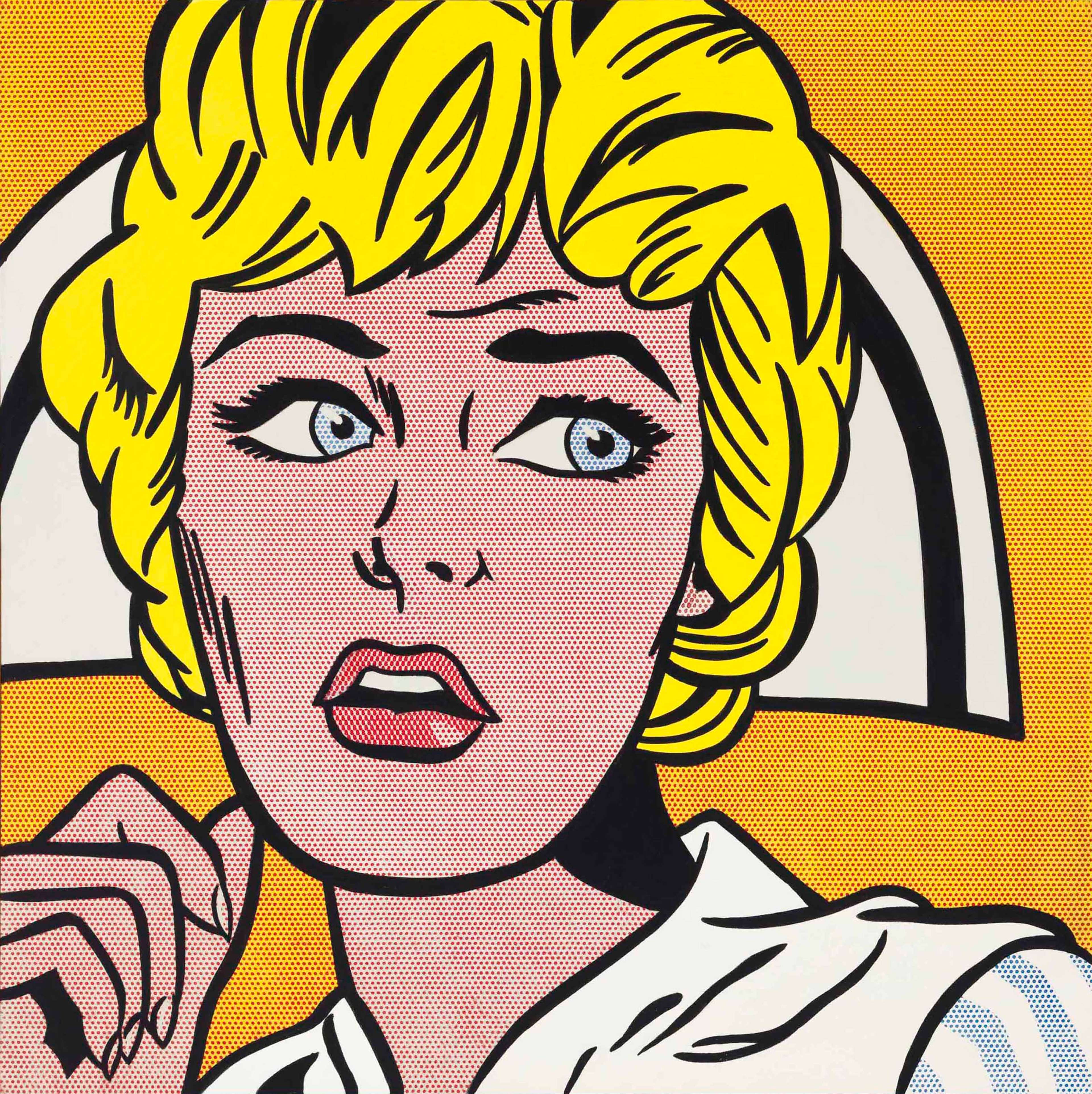 Roy Lichtenstein's Ladies: The Drowning Girl, The Crying Girl and The Anxious Girl