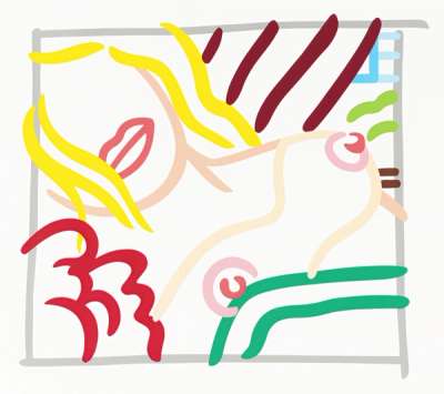 Tom Wesselmann: New Bedroom Blonde Doodle - Signed Print