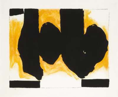 Burning Elegy - Signed Print by Robert Motherwell 1991 - MyArtBroker